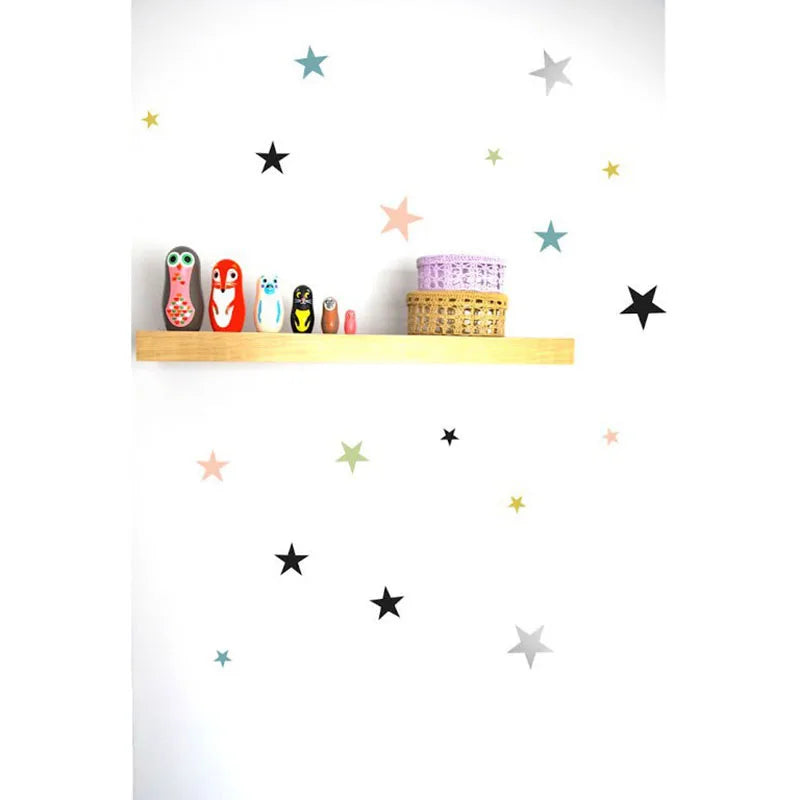 New 45/24pcs Cartoon Starry Wall Stickers For Kids Rooms Home Decor Little Stars Wall Decals Baby Nursery DIY Vinyl Art Mural - petguardiansupplies