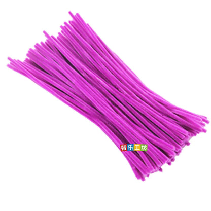 50Pcs 30cm Colorful Chenille Stems Pipe Cleaners For Diy Kids Diy Plush Educational Toys Handmade Art Crafts Supplies - petguardiansupplies