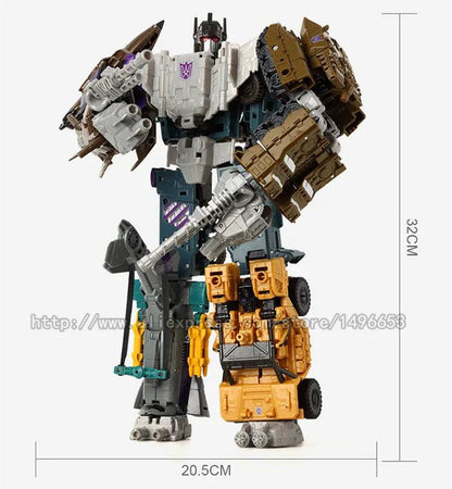 Haizhixing 5 IN 1 Transformation Robot Car Toys Anime Devastator Aircraft Tank Model KO Boys Truck Collection Kid Adult Gift - petguardiansupplies