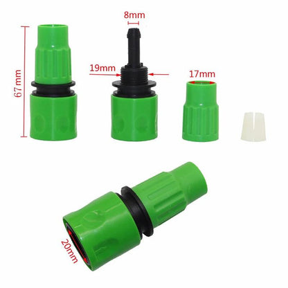 One-Way Quick Connector Connection 3/8" Hose Garden Watering Hose Connector Gardening Tools and Equipment Agriculture Tools 1 Pc - petguardiansupplies