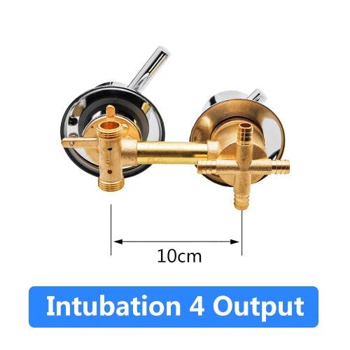 2/3/4/5 Ways Water Outlet Screw Thread Center Distance 10cm 12.5cm Mixing Valve Brass Bathroom Shower Mixer Faucet Tap Cabin - petguardiansupplies