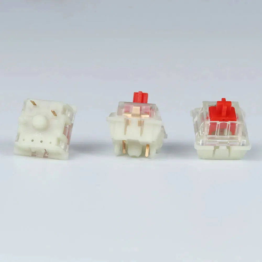 Gateron silent switch Black Red clear 5pin transparent tops for mechaniacl keyboard Compatible with MX switch - petguardiansupplies