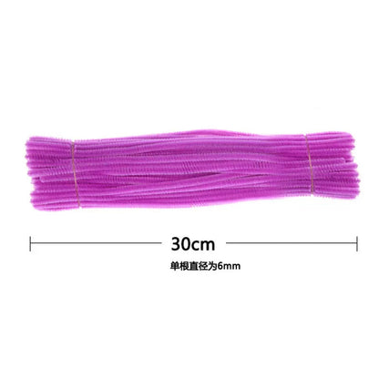 50Pcs 30cm Colorful Chenille Stems Pipe Cleaners For Diy Kids Diy Plush Educational Toys Handmade Art Crafts Supplies - petguardiansupplies