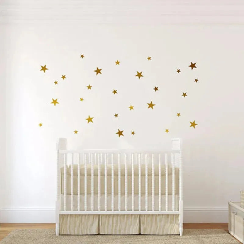 New 45/24pcs Cartoon Starry Wall Stickers For Kids Rooms Home Decor Little Stars Wall Decals Baby Nursery DIY Vinyl Art Mural - petguardiansupplies