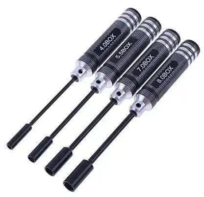 RC Tools 4 pcs hex screw driver set titanium plating hardened 1.5 2.0 2.5 3.0mm screwdriver For RC helicopter Boat Car toys - petguardiansupplies