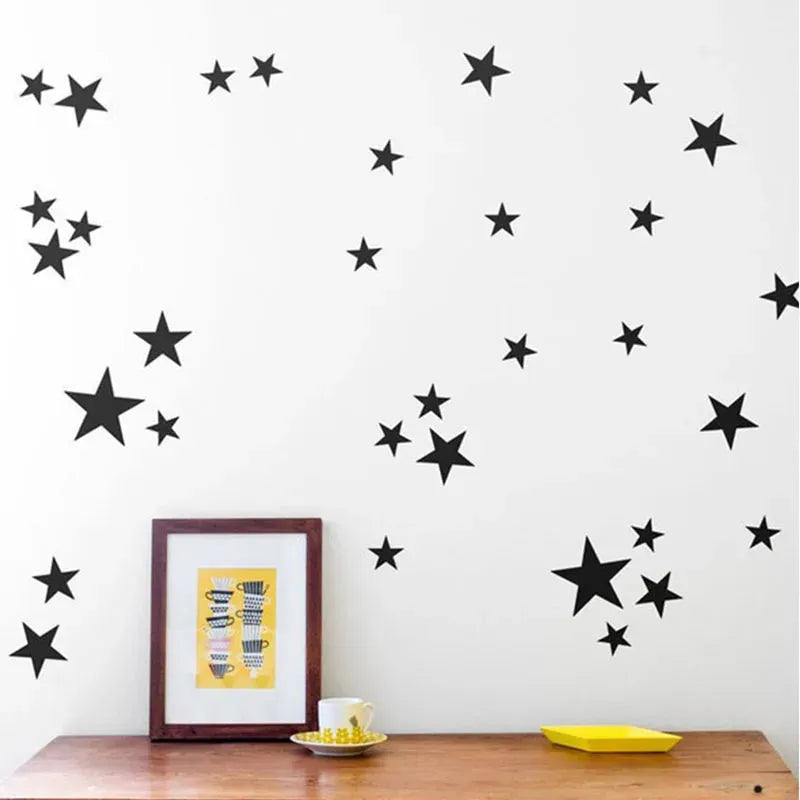 New 45/24pcs Cartoon Starry Wall Stickers For Kids Rooms Home Decor Little Stars Wall Decals Baby Nursery DIY Vinyl Art Mural - petguardiansupplies