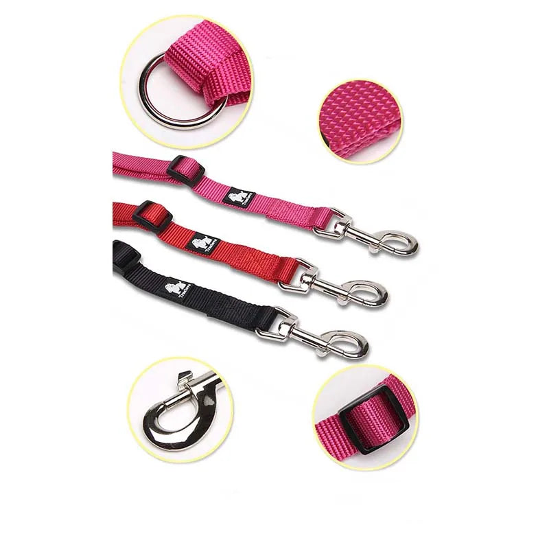 Truelove Nylon Double Dog Leash For Two Dogs Coupler No Tangle Pet Leash For Large Small Dogs For Training Running TLH2372 - petguardiansupplies