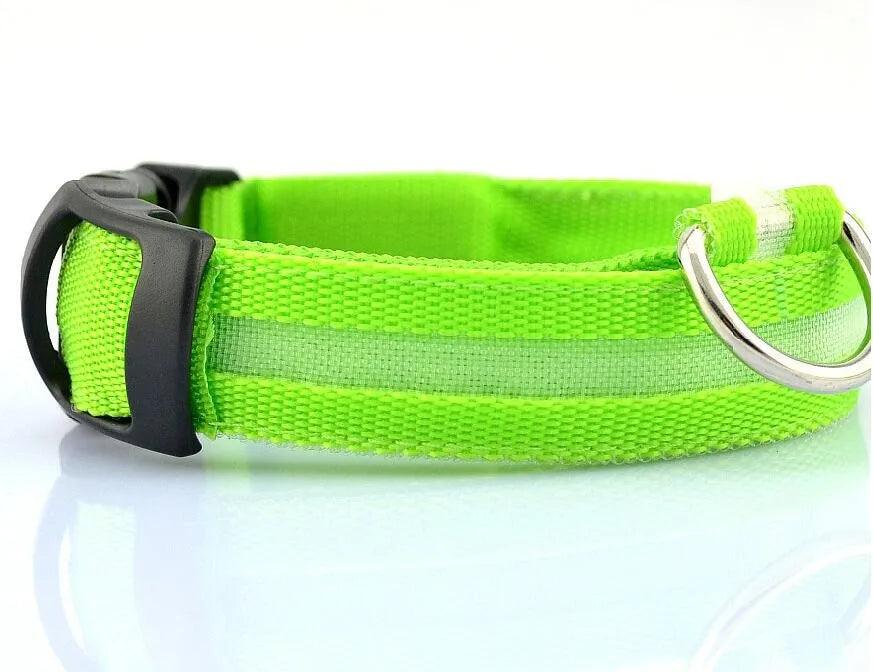 YUDODO Nylon LED Pet Dog Collars for animals Night Safety Flashing Glow Dog Leash Dogs Luminous Fluorescent Collars Pet Supplies - petguardiansupplies