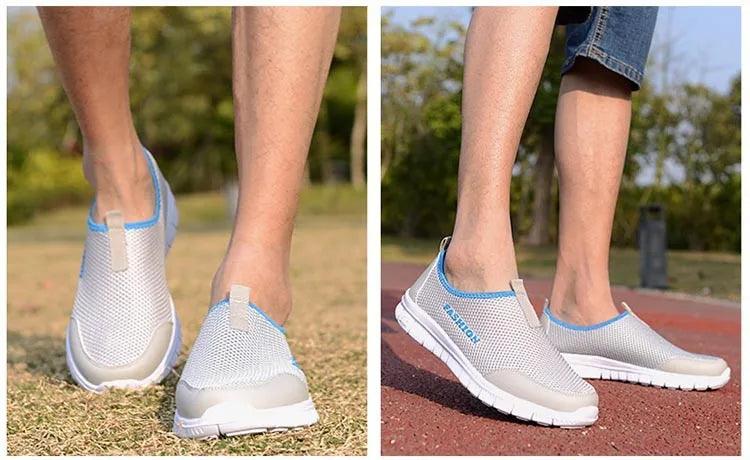 Men Shoes 2020 Summer Sneakers Comfortable Casual Shoes Mesh Breathable Sneakers For Men Footwear Plus Size 38-46 - petguardiansupplies