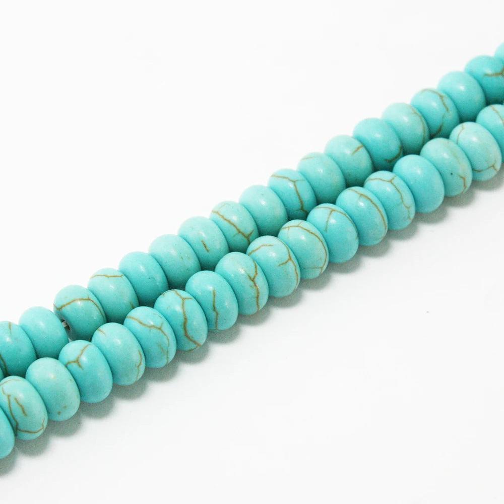 Hot 40-124pcs/strand 6 Optional Sizes Natural Blue Howlite Light Blue Stone Loose Beads For Bracelet Necklace DIY Jewelry Making - petguardiansupplies