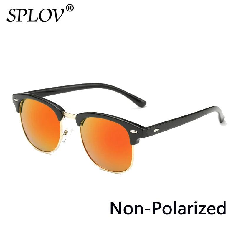 New Fashion Semi Rimless Polarized Sunglasses Men Women Brand Designer Half Frame Sun Glasses Classic Oculos De Sol UV400 - petguardiansupplies