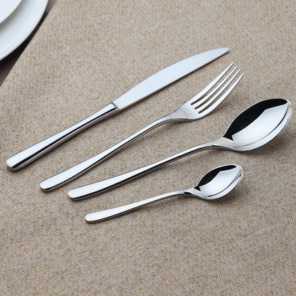 Cozy Zone Dinnerware Set Stainless Steel Tableware Luxury Cutlery Set Vintage Quality 24Pcs Knife Fork Dining Dinner Set Western - petguardiansupplies