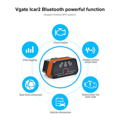 Vgate Icar2 Bluetooth-compatible/Wifi OBD2 Diagnostic Tool ELM327 OBD2 Scanner Mini ELM 327 WiFi for Android/IOS/PC Code Reader - petguardiansupplies