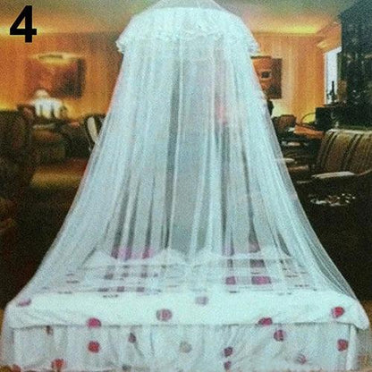 Elegant Lace Insect Bed Canopy Netting Curtain Round Dome Mosquito Net Bedding - petguardiansupplies