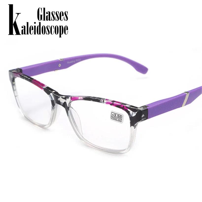 Kaleidoscope Glasses Hyperopia Reading Glasses Men Women Resin Lens Presbyopic Reading Glasses 1.5 +2.0 +2.5 +3.0 +3.5+4.0 - petguardiansupplies