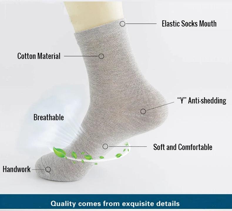 HSS 5pairs/lot High Quality Men Cotton Socks New Casual Business Summer Thin Black Socks Deodorant Breathable Man Long Sock - petguardiansupplies