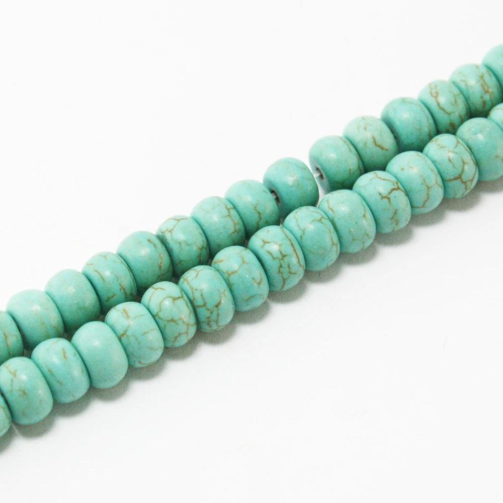 Hot 40-124pcs/strand 6 Optional Sizes Natural Blue Howlite Light Blue Stone Loose Beads For Bracelet Necklace DIY Jewelry Making - petguardiansupplies