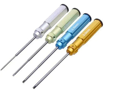 RC Tools 4 pcs hex screw driver set titanium plating hardened 1.5 2.0 2.5 3.0mm screwdriver For RC helicopter Boat Car toys - petguardiansupplies