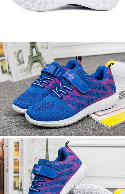 BONA New Arrival Popular Style Children Casual Shoes Mesh Sneakers Boys & Girls Flat Child Running Shoes Light Fast Free Shippin - petguardiansupplies