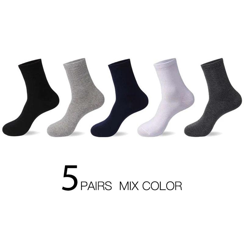 HSS 5pairs/lot High Quality Men Cotton Socks New Casual Business Summer Thin Black Socks Deodorant Breathable Man Long Sock - petguardiansupplies