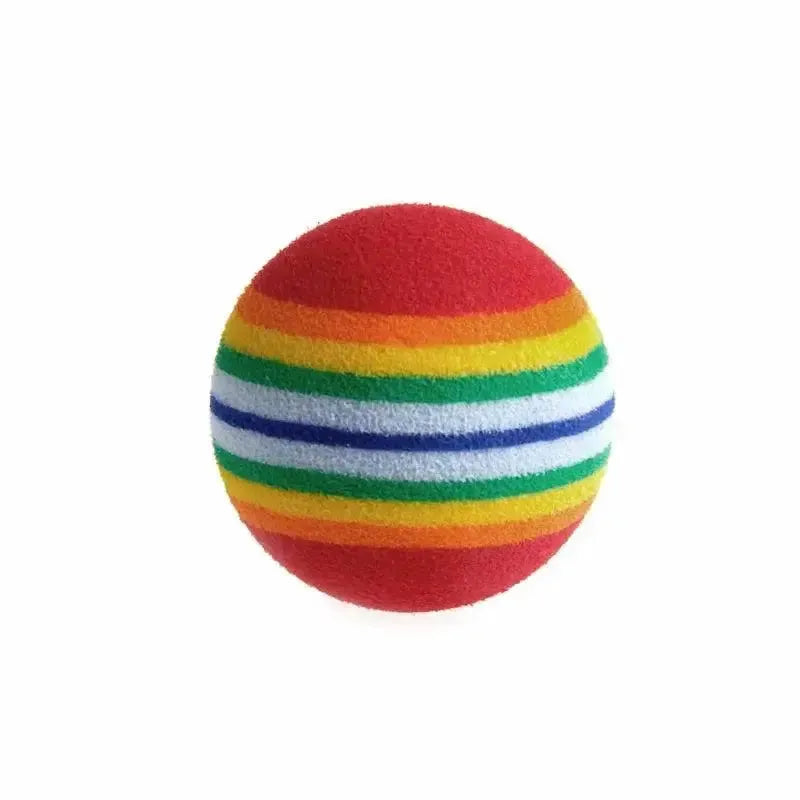 10Pcs Colorful Cat Toy Ball Interactive Cat Toys Play Chewing Rattle Scratch Natural Foam Ball Training Pet Supplies - petguardiansupplies