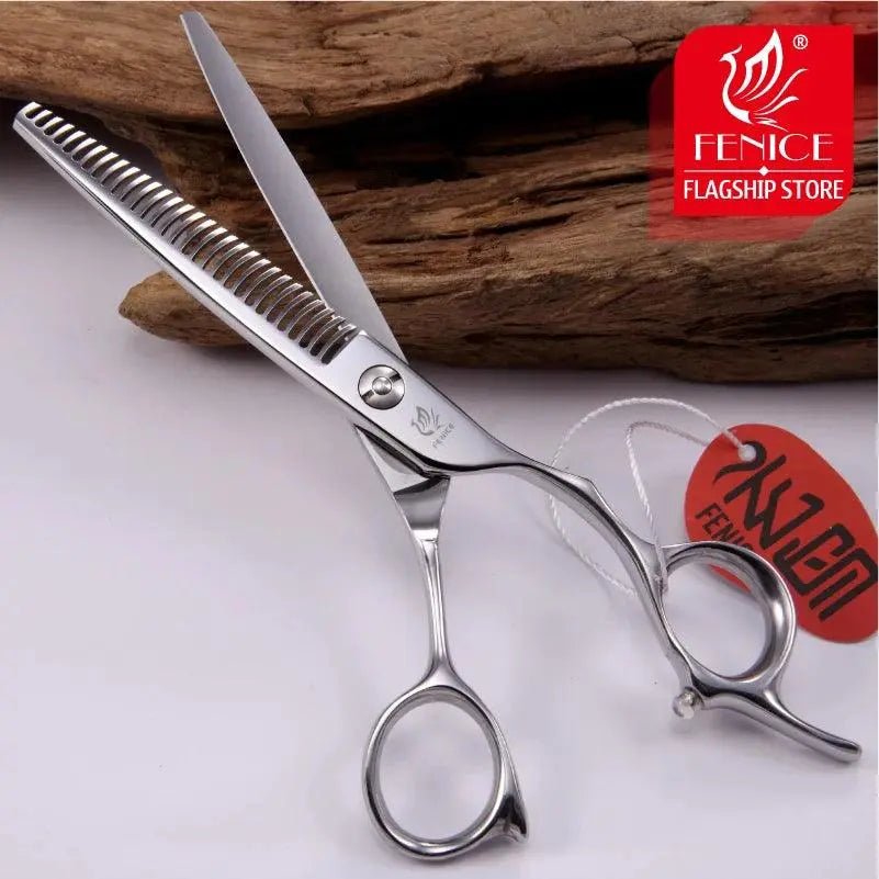 Fenice Professional Japan 440c 6.5/7.0 inch pet dog grooming thinning scissors toothed blade shears thinning rate about 35% - petguardiansupplies