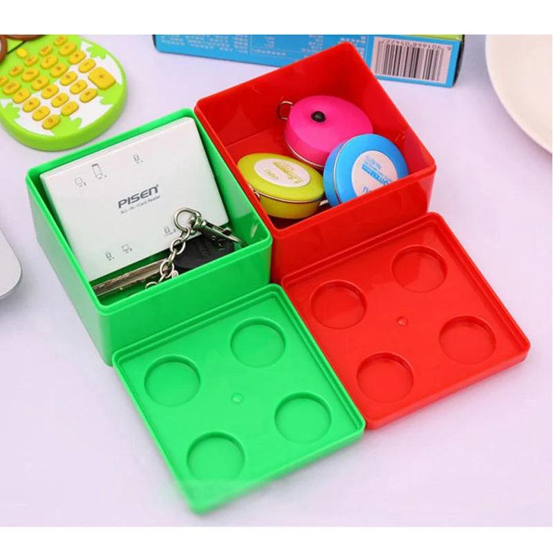 Building Blocks Desktop Storage Box Organizer Space Saving Makeup Cosmetic Box Handy Office Storage Box for Jewelry Sundries Pen - petguardiansupplies