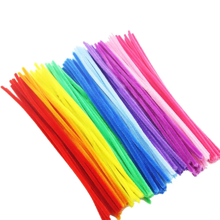 50Pcs 30cm Colorful Chenille Stems Pipe Cleaners For Diy Kids Diy Plush Educational Toys Handmade Art Crafts Supplies - petguardiansupplies