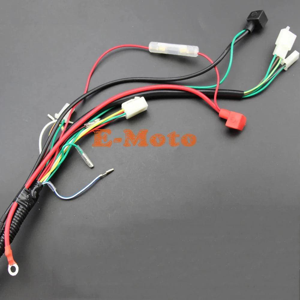 Full Electrics Wiring Harness Coil CDI Spark Plug Kits For 50cc 70cc 90cc 110cc 125cc 140cc ATV Quad Pit Dirt Bike Buggy Go kart - petguardiansupplies