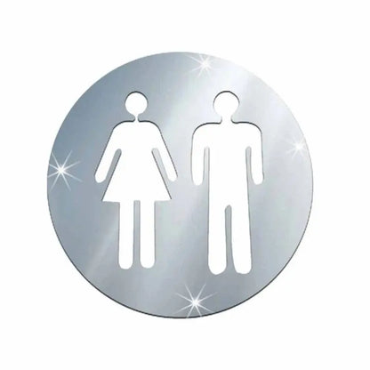 3D Acrylic Bathroom Mirror Stickers Woman&Man Toilet Sign Mirror Wall Sticker Home Hotel Washroom Door Sign Mirror Sticker - petguardiansupplies