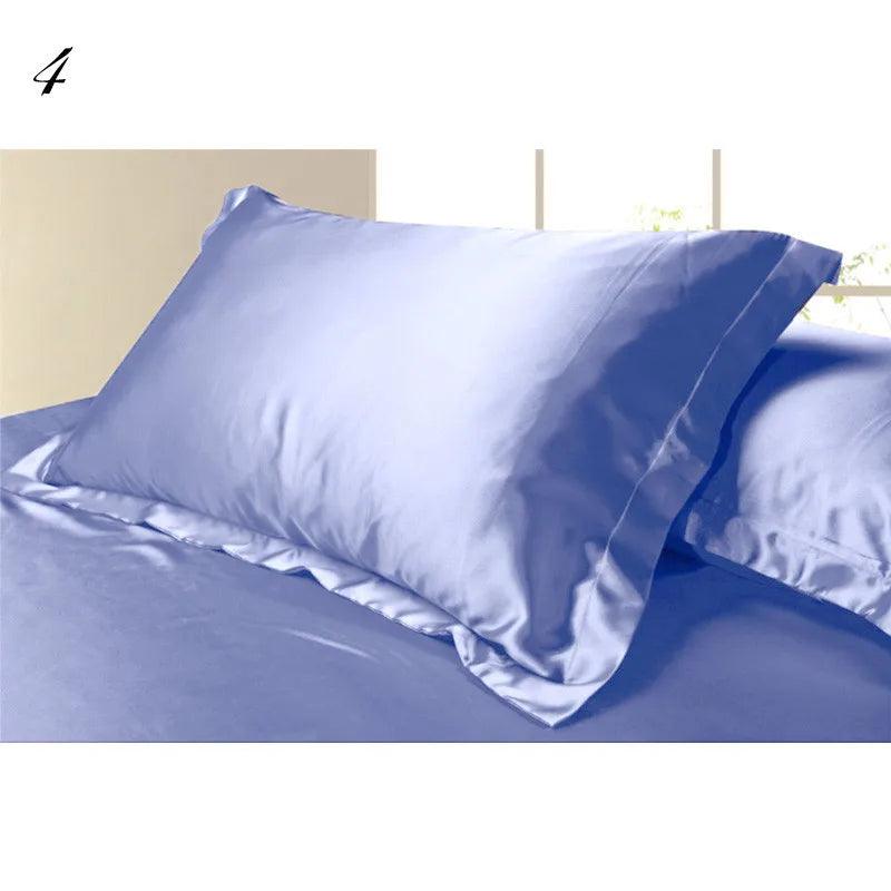 1pc Pure Emulation Silk Satin Pillowcase Single Pillow Cover Multicolor 48*74cm - petguardiansupplies