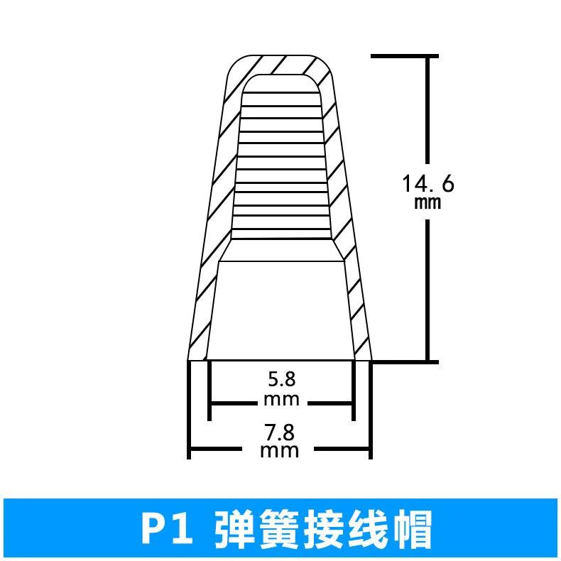 New Electrical Wire Connector Twist-On Terminals Cap Spring Insert Assortment P1 P2 P3 P4 P6 - petguardiansupplies