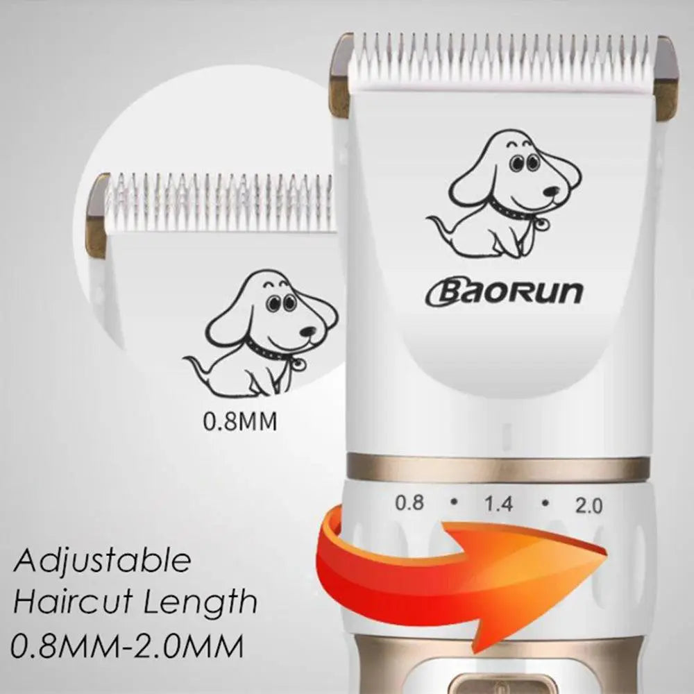 BaoRun P2 P3 Professional Pet Cat Dog Hair Trimmer Rechargeable Animal Grooming Clipper Shaver Dog Hair Cutting Machine Comb Kit - petguardiansupplies