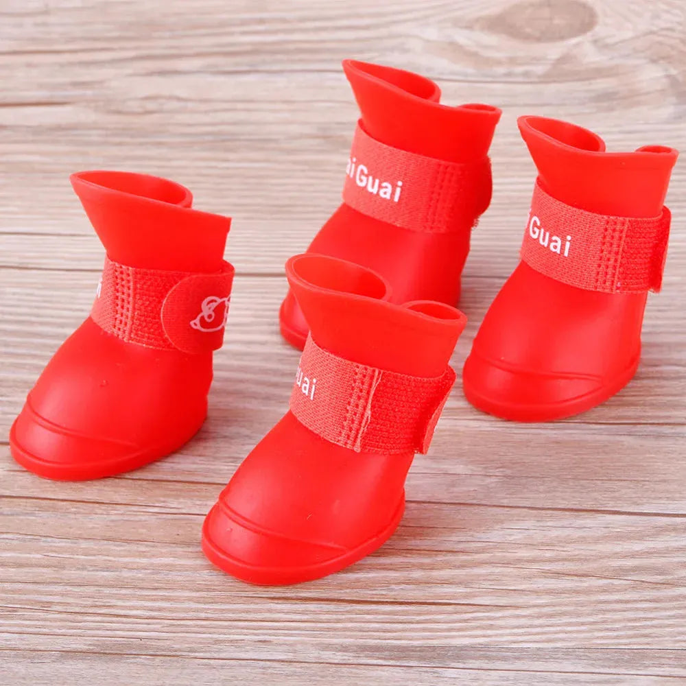 Hot Sale Summer Pet Dog Shoes Waterproof Pet Rain Shoes for Dog Puppy Rubber Boots Durable Shoes - petguardiansupplies