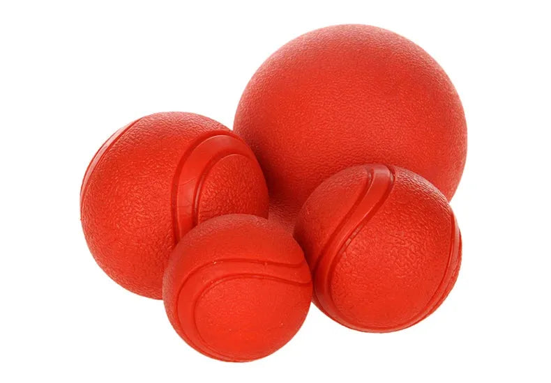 HOOPET Dog Toy Rubber Ball Bite-resistant Ball Toy for Dogs Puppy Teddy Pitbull Red Color Solid Ball S-XL Pet Supplies - petguardiansupplies