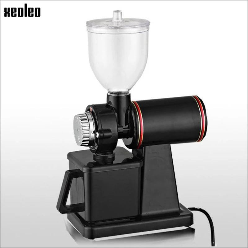 Xeoleo Electric Coffee Grinder 600N Coffee Mill Machine Coffee Bean Grinder Machine Flat Burrs Grinding Machine 100W Red/Black - petguardiansupplies