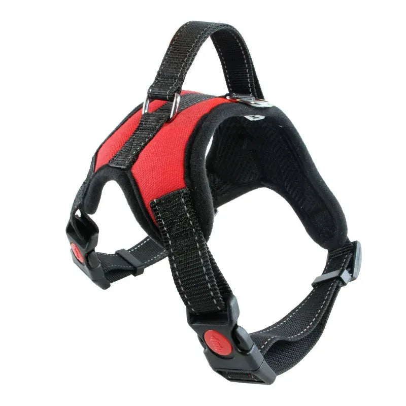 Nylon Heavy Duty Dog Pet Harness Collar Adjustable Padded Extra Large Medium Small Dog Harnesses Vest Husky Big Dogs Products - petguardiansupplies