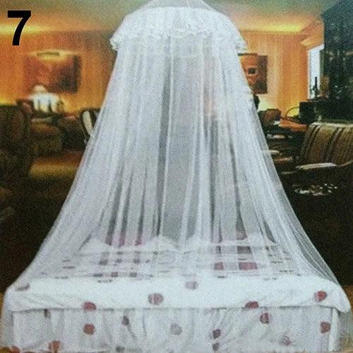 Elegant Lace Insect Bed Canopy Netting Curtain Round Dome Mosquito Net Bedding - petguardiansupplies