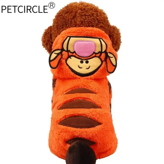 Petcircle New Hot Sale Pet Dog Clothes Tiger Dog Winter Coats Warm Dog Hoodies For Chihuahua Small And Large Dog Costumes - petguardiansupplies