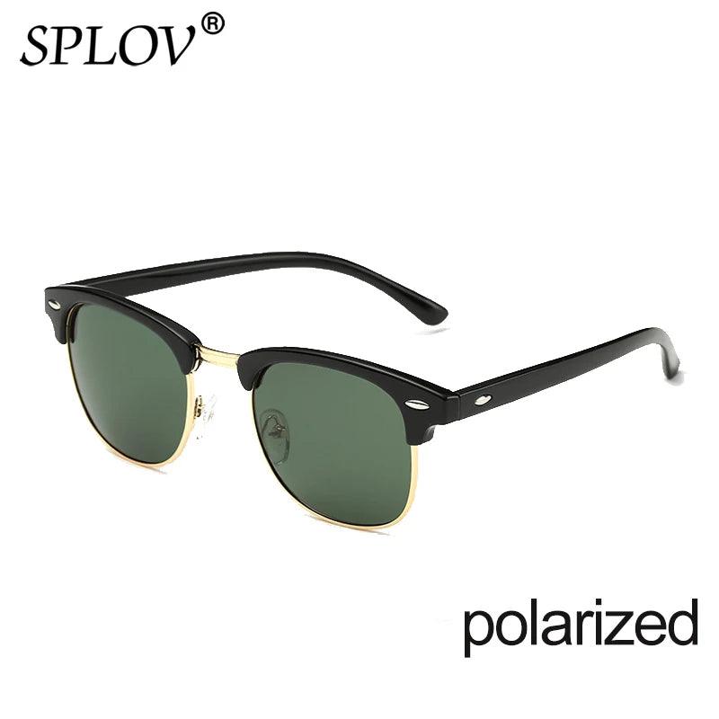 New Fashion Semi Rimless Polarized Sunglasses Men Women Brand Designer Half Frame Sun Glasses Classic Oculos De Sol UV400 - petguardiansupplies