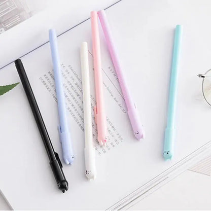 6PCS/set Kawaii Cat Gel Pen 0.38mm Creative Cute Neutral Ink Pen Children Gift School Office Writing Supplies Stationery - petguardiansupplies