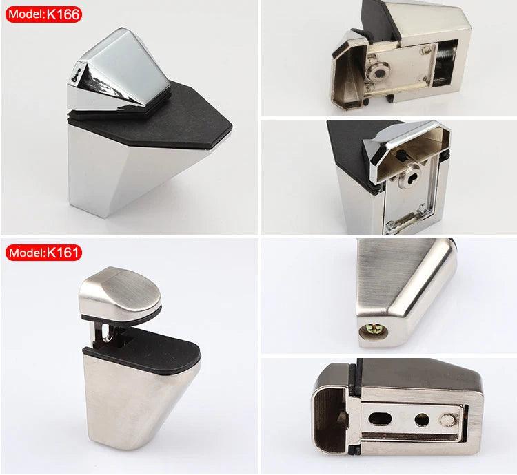 KAK Zinc Alloy Adjustable Glass Shelf Holder Glass Clamps Shelf Support Bracket Chrome Alloy Shelf Holder Glass Shelf Bracket - petguardiansupplies