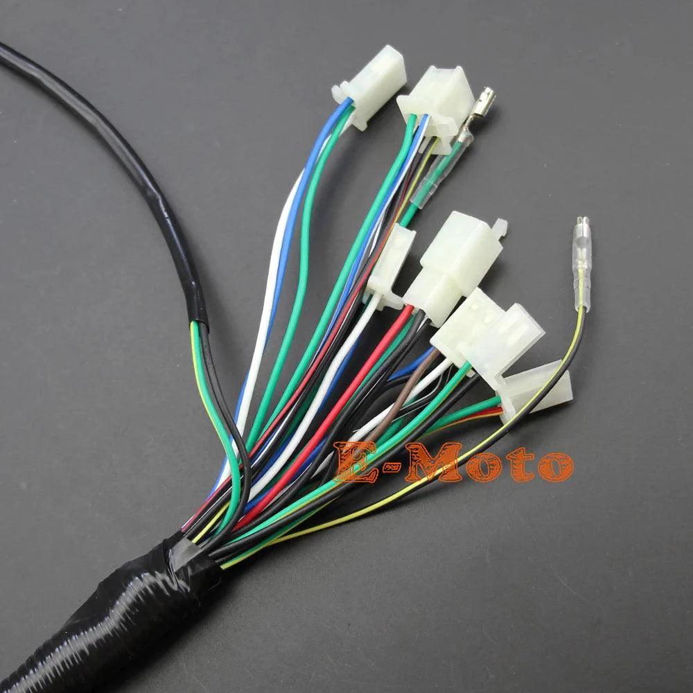 Full Electrics Wiring Harness Coil CDI Spark Plug Kits For 50cc 70cc 90cc 110cc 125cc 140cc ATV Quad Pit Dirt Bike Buggy Go kart - petguardiansupplies