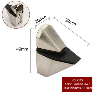 KAK Zinc Alloy Adjustable Glass Shelf Holder Glass Clamps Shelf Support Bracket Chrome Alloy Shelf Holder Glass Shelf Bracket - petguardiansupplies