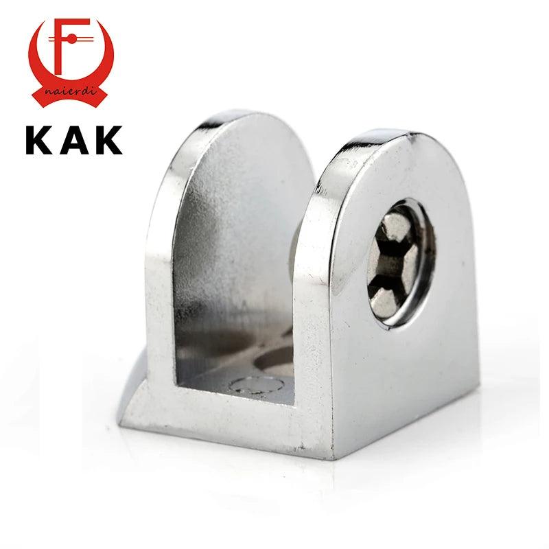 KAK Zinc Alloy Adjustable Glass Shelf Holder Glass Clamps Shelf Support Bracket Chrome Alloy Shelf Holder Glass Shelf Bracket - petguardiansupplies