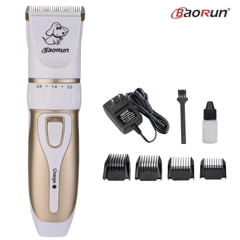 BaoRun P2 P3 Professional Pet Cat Dog Hair Trimmer Rechargeable Animal Grooming Clipper Shaver Dog Hair Cutting Machine Comb Kit - petguardiansupplies