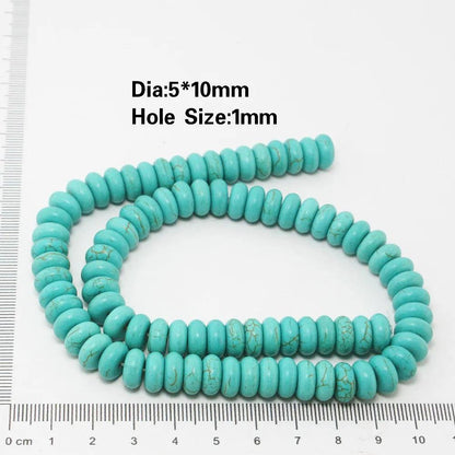 Hot 40-124pcs/strand 6 Optional Sizes Natural Blue Howlite Light Blue Stone Loose Beads For Bracelet Necklace DIY Jewelry Making - petguardiansupplies