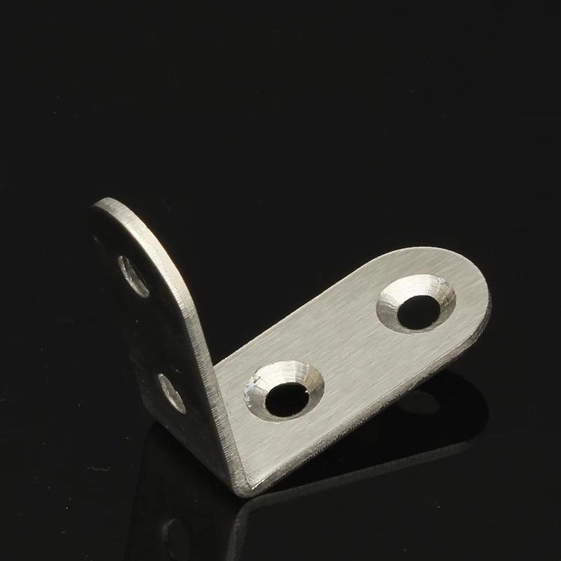 KAK 10PCS Stainless Steel Angle Corner Brackets Fasteners Protector Seven Size Corner Stand Supporting Furniture Hardware - petguardiansupplies