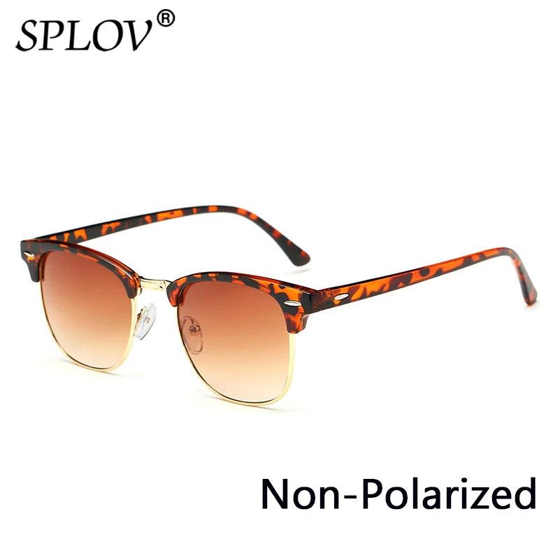 New Fashion Semi Rimless Polarized Sunglasses Men Women Brand Designer Half Frame Sun Glasses Classic Oculos De Sol UV400 - petguardiansupplies