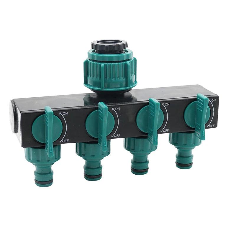 1/2"-3/4"-1" Hose Splitters Irrigation Adapter 4-way Water Hose Connectors European standard Female Thread Tap Connectors 1 Pc - petguardiansupplies